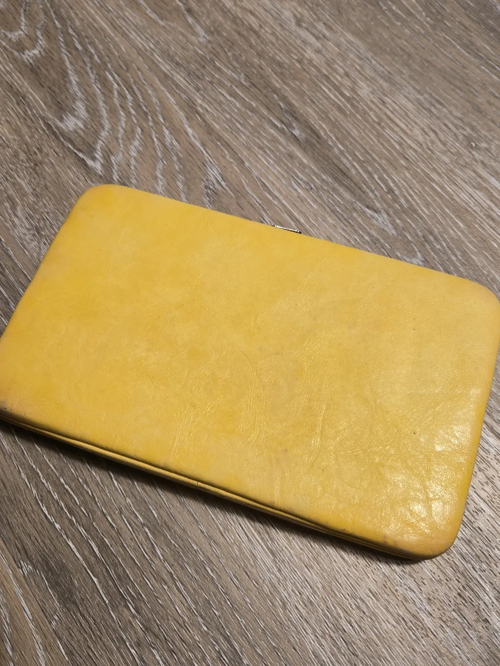 Vintage Yellow Crystal Peace Sign Clutch Wallet With Bling - Women Accessories
